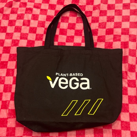 Vega Other - Large Vega Black Tote Bag with Yellow Accents